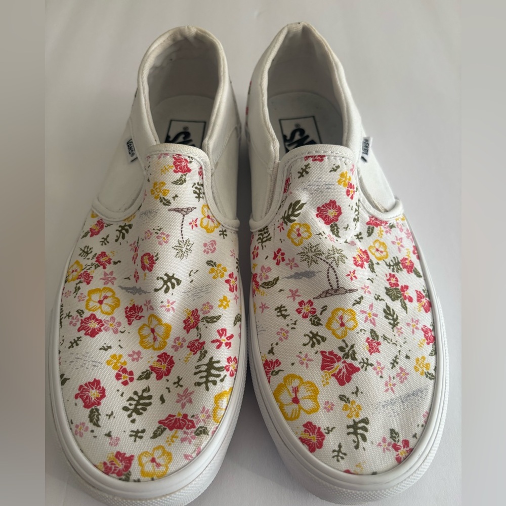Floral Vans -size 9